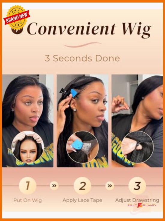 13x6 Lace Front Wig Human Hair 210% Density Glueless Pre-Plucked 20 inch main image 6